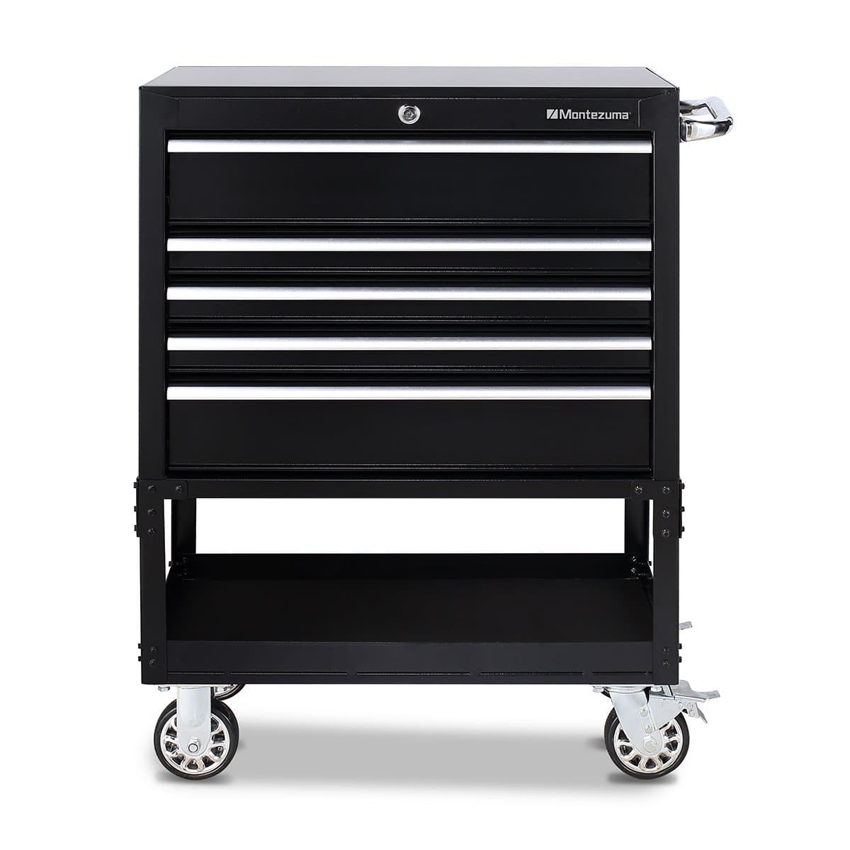 Montezuma Tool Box Rolling 30 Inch Utility Cart with 5 Drawers - Senior.com Tool Cabinets